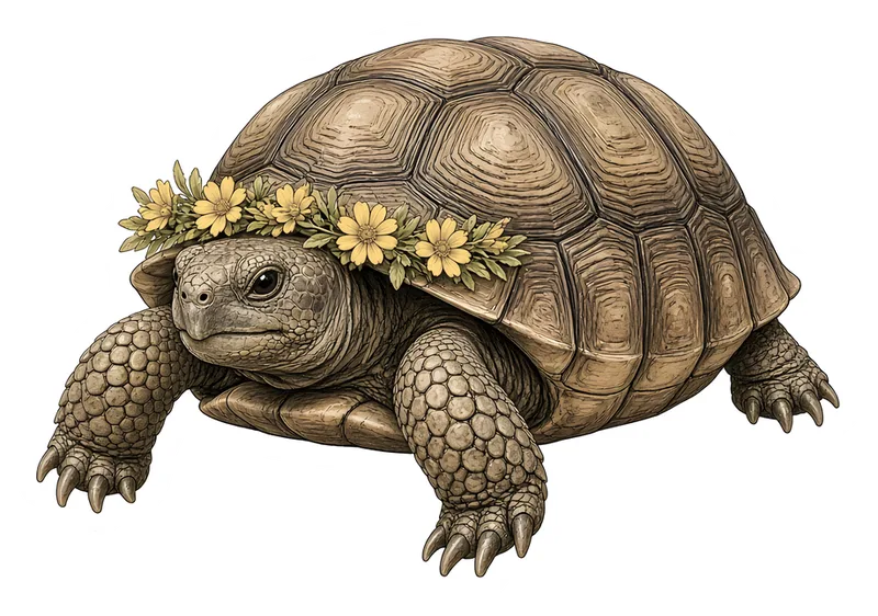 Gopher Tortoise Flower Crown Sticker product photo